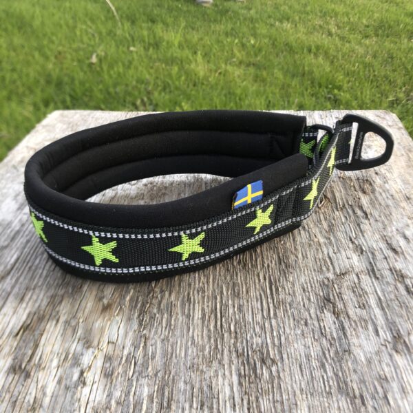 Halsband "My dog is a star" Neongrön